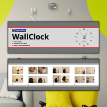 Laden Sie das Bild in den Galerie-Viewer, LogicaShop ® WallClock Große Wanduhr mit selbstklebenden Zahlen und Zeigern, geräuschlos und einfach zu montieren, Durchmesser 60–130 cm, modernes 3D-Design, Zuhause und Büro
