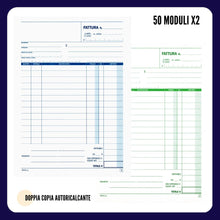 Load image into Gallery viewer, LogicaShop ® Single-Range Invoice Pads 50x2 Self-upsetting 22x14.8 - Invoice Pad, Duplicate Pads
