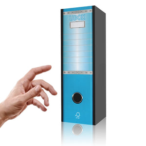 LogicaShop UBOX Raccoglitore ad Anelli A4, Faldone Ufficio con Custodia (Dorso 8, 1Pz Commerciale, Celeste)