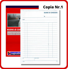 Cargar imagen en el visor de la galería, LogicaShop® Blocchi Buoni di Consegna Moduli in Duplice Copia, Blocchetti Autoricalcanti, Libretto Ricevute Ufficio 2 Copie Formato A5-21x15cm
