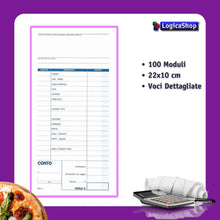 Load image into Gallery viewer, LogicaShop ® Restaurant Order Account Block with Item Details - Pizzeria Trattoria Receipt
