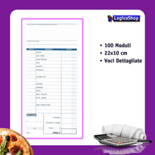 Cargar imagen en el visor de la galería, LogicaShop Conto Ordini Ristorante con Dettaglio Voci - Ricevuta Pagamento Pizzeria Trattoria (40)
