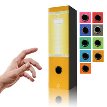 Cargar imagen en el visor de la galería, LogicaShop UBOX Raccoglitore ad Anelli A4, Faldone Ufficio con Custodia (Dorso 8, 1Pz Commerciale, Giallo)
