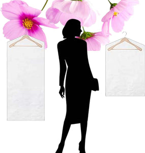 LogicaShop ® Dress – Transparente Kleiderhüllen, staubdichte Kleiderhüllen, Kleiderschrank, feuchtigkeits- und mottensichere Polyethylen-Plastiktüten (90 cm für Jacken und Kleider)