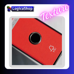 LogicaShop UBOX Set Raccoglitori ad Anelli A4, Faldoni Ufficio con Custodia (Dorso 8, 6Pz Commerciale, Rosso)