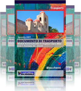 LogicaShop ® Speedy-DDT Transport Document Block A5 Format 21x15 cm Double Copy Forms - DDT Block 50x2 - Self-tracing Blocks for Transport in Double Copies
