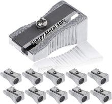 Carica l&#39;immagine nel visualizzatore di Gallery, LogicaShop Sharpy Metal Temperino Piccolo Classico Alluminio e Acciaio - Temperamatite metallo 1 foro Per Matite Kawai, Bambini Scuola e Trucco Matita Occhi
