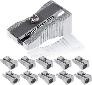 LogicaShop Sharpy Metal Temperino Piccolo Classico Alluminio e Acciaio - Temperamatite metallo 1 foro Per Matite Kawai, Bambini Scuola e Trucco Matita Occhi