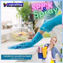 Cargar imagen en el visor de la galería, LogicaShop ® Spick &amp; Spray - Spruzzino Nebulizzatore Plastica Trasparente Vuoto uso Professionale, Bottiglia Flacone Spray, Spruzzatore Parrucchieri, Piante, Pulizie (750 ml)
