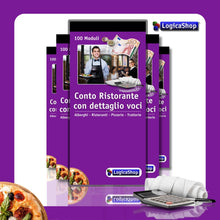 Charger l&#39;image dans la galerie, LogicaShop ® Blocco Conto Ordini Ristorante con Dettaglio Voci - Ricevuta Pizzeria Trattoria
