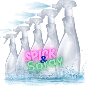 LogicaShop ® Spick &amp; Spray - Empty Transparent Plastic Nebulizer Sprayer for Professional Use, Spray Bottle, Sprayer for Hairdressers, Plants, Cleaning (750 ml)