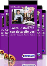 Charger l&#39;image dans la galerie, LogicaShop ® Blocco Conto Ordini Ristorante con Dettaglio Voci - Ricevuta Pizzeria Trattoria
