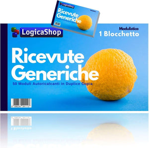 LogicaShop ® Generische Duplikat-Quittungsblöcke, generische Quittungs –
