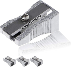 LogicaShop Sharpy Metal Temperino Piccolo Classico Alluminio e Acciaio - Temperamatite metallo 1 foro Per Matite Kawai, Bambini Scuola e Trucco Matita Occhi