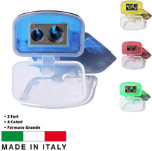 Carica l&#39;immagine nel visualizzatore di Gallery, LogicaShop B-Sharpy Temperino con Serbatoio Piccolo per Destrimani, Temperamatite per Bambini Doppio Foro, Temperamatita per Matita Occhi Colorato, Temperino 2 Fori con Contenitore
