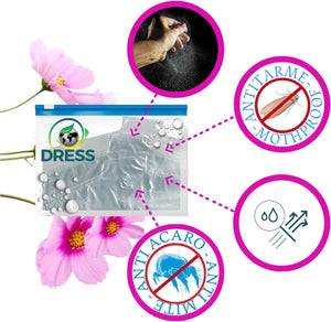 LogicaShop ® Dress – Transparente Kleiderhüllen, staubdichte Kleiderhüllen, Kleiderschrank, feuchtigkeits- und mottensichere Polyethylen-Plastiktüten (120 cm für Mäntel und lange Kleider)