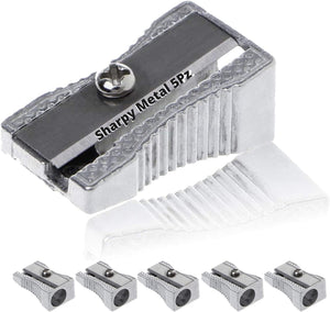 LogicaShop Sharpy Metal Temperino Piccolo Classico Alluminio e Acciaio - Temperamatite metallo 1 foro Per Matite Kawai, Bambini Scuola e Trucco Matita Occhi