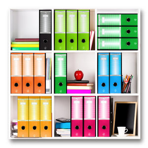 LogicaShop UBOX Raccoglitore ad Anelli A4, Faldone Ufficio con Custodia (Dorso 8, 1Pz Commerciale, Viola)
