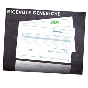 LogicaShop Blocchetto Ricevute Generiche Pagamento in Duplice Copia Autoricalcanti, per Associazioni Sportive e Affitto, 50x2 (5)