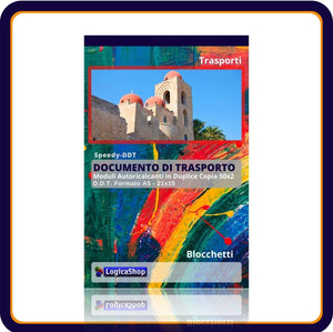 LogicaShop Speedy-DDT Blocco Documento di Trasporto Formato A5 21x15 cm Moduli Doppia Copia - Blocchetto DDT 50x2 - Blocchetti Autoricalcanti Trasporti in Duplice Copie