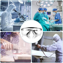 Carica l&#39;immagine nel visualizzatore di Gallery, LogicaShop SafEye1 - Occhiali Protettivi Sanitari Virus Antiappannamento Certificati CE EN166 Sopra Protezione Occhi Chimica Trasparenti Compatibile Lavoro Laboratorio Chimico Uomo Donna
