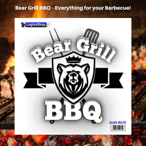 LogicaShop ® Bear Grill BBQ Outdoor-Grillabdeckung, widerstandsfähige wasserdichte rechteckige Abdeckung (ABDECKUNG 240 x 125 x 61)