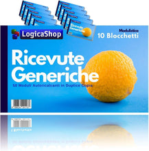 Carica l&#39;immagine nel visualizzatore di Gallery, LogicaShop ® Blocchi Ricevuta Generica in Duplice Copia, Blocchetto Libretti Ricevute Generiche, Blocchetti Autoricalcanti per Pagamento Associazione, Ricevutario ASD Sportive
