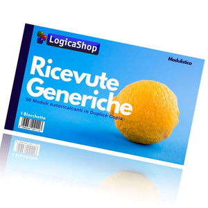 LogicaShop Blocchetto Ricevute Generiche Pagamento in Duplice Copia Autoricalcanti, per Associazioni Sportive e Affitto, 50x2 (5)