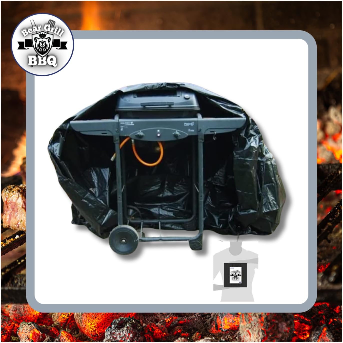 LogicaShop ® Bear Grill BBQ Custodia Copri Barbecue da Esterno, Copert –