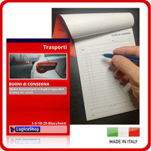 Load image into Gallery viewer, LogicaShop® Delivery Note Pads, Duplicate Forms, Self-Upsetting Pads, Office Receipt Booklet 2 Copies A5 Size-21x15cm
