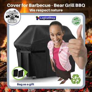 LogicaShop ® Bear Grill BBQ Outdoor Barbecue Cover, Resistant Waterproof Rectangular Cover (COVER 147x67x122)