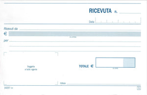 LogicaShop ® Blocchi Ricevuta Generica in Duplice Copia, Blocchetto Libretti Ricevute Generiche, Blocchetti Autoricalcanti per Pagamento Associazione, Ricevutario ASD Sportive