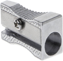 Carica l&#39;immagine nel visualizzatore di Gallery, LogicaShop Sharpy Metal Temperino Piccolo Classico Alluminio e Acciaio - Temperamatite metallo 1 foro Per Matite Kawai, Bambini Scuola e Trucco Matita Occhi
