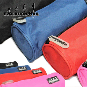 LogicaShop Astuccio Portapenne Piccolo a Bustina Morbido Impermeabile Scomparto Vuoto 1 Zip, (Blu)