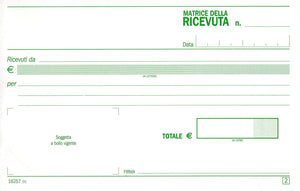 LogicaShop Blocchi Ricevuta Generica in Duplice Copia, Blocchetto Libretti Ricevute Generiche, Blocchetti Autoricalcanti per Pagamento Associazione, Ricevutario ASD Sportive