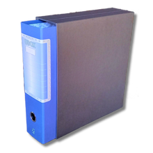 Cargar imagen en el visor de la galería, LogicaShop UBOX 1 RACCOGLITORE AD ANELLI A4 CON CUSTODIA – CLASSIFICATORI FALDONI DOCUMENTI ARCHIVIO UFFICIO – DOX REGISTRATORI A LEVA (Dorso 8, Commerciale 32cm, 9 Colori)
