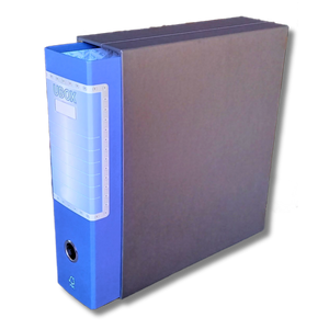LogicaShop UBOX 1 RACCOGLITORE AD ANELLI A4 CON CUSTODIA – CLASSIFICATORI FALDONI DOCUMENTI ARCHIVIO UFFICIO – DOX REGISTRATORI A LEVA (Dorso 8, Protocollo 35cm, 9 Colori)