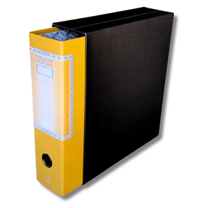 LogicaShop ® UBOX 1 A4-Ringordner mit Hülle – Aktenordner, Aktenordner, Büroarchiv – DOX-Hebelschreiber (Rücken 8, kommerziell 32 cm, 9 Farben)