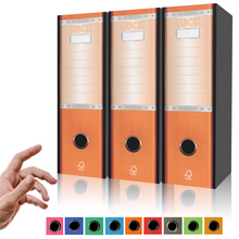 Cargar imagen en el visor de la galería, LogicaShop UBOX SET 3 RACCOGLITORI AD ANELLI A4 CON CUSTODIA – CLASSIFICATORI FALDONI DOCUMENTI ARCHIVIO UFFICIO – DOX REGISTRATORI A LEVA (Dorso 8, Protocollo 35cm, 9 Colori)
