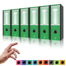 Load image into Gallery viewer, LogicaShop ® UBOX SET 6 A4 RING BINDERS WITH CASE – FILE FOLDER FOLDERS OFFICE ARCHIVES – DOX LEVER RECORDERS (Spine 8, Commercial 32cm, 9 Colours)
