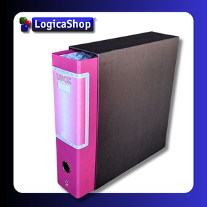 LogicaShop ® UBOX SET 6 A4-RINGBINDER MIT ETUI – AKTENORDNER, BÜROARCHIV – DOX-HEBELREKORDER (Rücken 8, Protokoll 35 cm, 9 Farben)