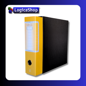 LogicaShop ® UBOX SET 6 RACCOGLITORI AD ANELLI A4 CON CUSTODIA – CLASSIFICATORI FALDONI DOCUMENTI ARCHIVIO UFFICIO – DOX REGISTRATORI A LEVA (Dorso 8, Commerciale 32cm, 9 Colori)