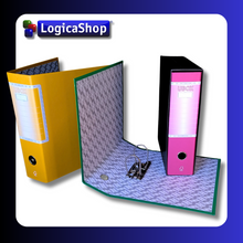 Carica l&#39;immagine nel visualizzatore di Gallery, LogicaShop ® UBOX 1 RACCOGLITORE AD ANELLI A4 CON CUSTODIA – CLASSIFICATORI FALDONI DOCUMENTI ARCHIVIO UFFICIO – DOX REGISTRATORI A LEVA (Dorso 8, Commerciale 32cm, 9 Colori)
