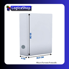 Carica l&#39;immagine nel visualizzatore di Gallery, LogicaShop UBOX SET 12 RACCOGLITORI AD ANELLI A4 CON CUSTODIA – CLASSIFICATORI FALDONI DOCUMENTI ARCHIVIO UFFICIO – DOX REGISTRATORI A LEVA (Dorso 8, Protocollo 35cm, 9 Colori)

