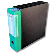 Cargar imagen en el visor de la galería, LogicaShop UBOX 1 RACCOGLITORE AD ANELLI A4 CON CUSTODIA – CLASSIFICATORI FALDONI DOCUMENTI ARCHIVIO UFFICIO – DOX REGISTRATORI A LEVA (Dorso 8, Commerciale 32cm, 9 Colori)
